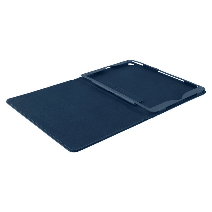 Tablet Case For iPad 10.2 (2021)  /  (2020)  /  (2019) Litchi Texture Bi-Fold Stand Leather Cover - Dark Blue - 4