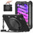 For iPad mini (2024) / (2021) Case with Shoulder Strap Kickstand PC Silicone TPU Tablet Cover - Black - 1
