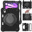 For iPad mini (2024) / (2021) Case with Shoulder Strap Kickstand PC Silicone TPU Tablet Cover - Black - 2