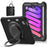For iPad mini (2024) / (2021) Case Rotatable Hand Grip Kickstand PC Silicone TPU Tablet Cover - Black - 1