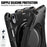 For iPad mini (2024) / (2021) Case Rotatable Hand Grip Kickstand PC Silicone TPU Tablet Cover - Black - 7