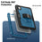 For iPad mini (2024) / (2021) Case Hand Strap Kickstand PC + TPU Tablet Cover with Pencil Holder - Navy Blue - 3