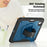 For iPad mini (2024) / (2021) Case Hand Strap Kickstand PC + TPU Tablet Cover with Pencil Holder - Navy Blue - 5