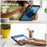 For iPad mini (2024) / (2021) Case Hand Strap Kickstand PC + TPU Tablet Cover with Pencil Holder - Navy Blue - 6