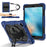 Tablet Case For iPad 9.7-inch (2018) / (2017) / Air 2 Silicone + PC Kickstand Cover with Handy Strap, Shoulder Strap - Navy Blue / Black - 1