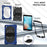 Tablet Case For iPad 9.7-inch (2018) / (2017) / Air 2 Silicone + PC Kickstand Cover with Handy Strap, Shoulder Strap - Navy Blue / Black - 2