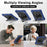 Tablet Case For iPad 9.7-inch (2018) / (2017) / Air 2 Silicone + PC Kickstand Cover with Handy Strap, Shoulder Strap - Navy Blue / Black - 5