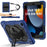 Tablet Case For iPad 10.2 (2021) / (2020) / (2019) Silicone + PC Kickstand Cover with Handy Strap, Shoulder Strap - Blue / Black - 1