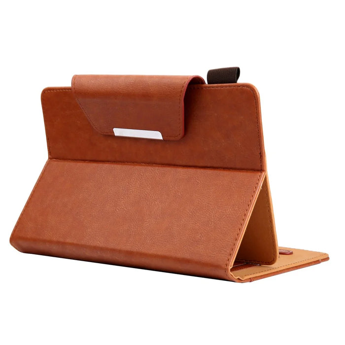 For 10 inch Universal Tablet Case Auto Wake  /  Sleep PU Leather Stand Flip Cover with Wallet - Brown - 6