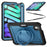 For iPad mini (2024)  /  (2021) Case Rotating Kickstand PC + TPU Shockproof Tablet Cover with Shoulder Strap - Navy Blue - 1