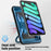 For iPad mini (2024)  /  (2021) Case Rotating Kickstand PC + TPU Shockproof Tablet Cover with Shoulder Strap - Navy Blue - 4