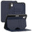 For iPad mini (2024)  /  (2021) Case with Card Slots PC + TPU + PU U-Shape Stand Tablet Cover - Navy Blue - 1