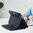 For iPad mini (2024)  /  (2021) Case with Card Slots PC + TPU + PU U-Shape Stand Tablet Cover - Navy Blue - 4
