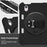 For iPad mini (2024) / (2021) Case Kickstand PC + Silicone + TPU Tablet Cover - Black - 5