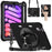 For iPad mini (2024) / (2021) Case with Shoulder Strap Kickstand PC + Silicone + TPU Tablet Cover - Black - 1