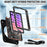 For iPad mini (2024) / (2021) Case with Shoulder Strap Kickstand PC + Silicone + TPU Tablet Cover - Black - 2