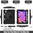 For iPad mini (2024) / (2021) Case with Shoulder Strap Kickstand PC + Silicone + TPU Tablet Cover - Black - 6