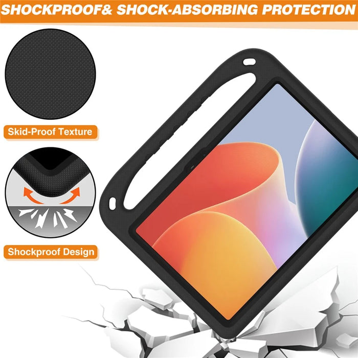 For Infinix Xpad Case Hand Grip Kickstand Tablet EVA Cover - Black - 6