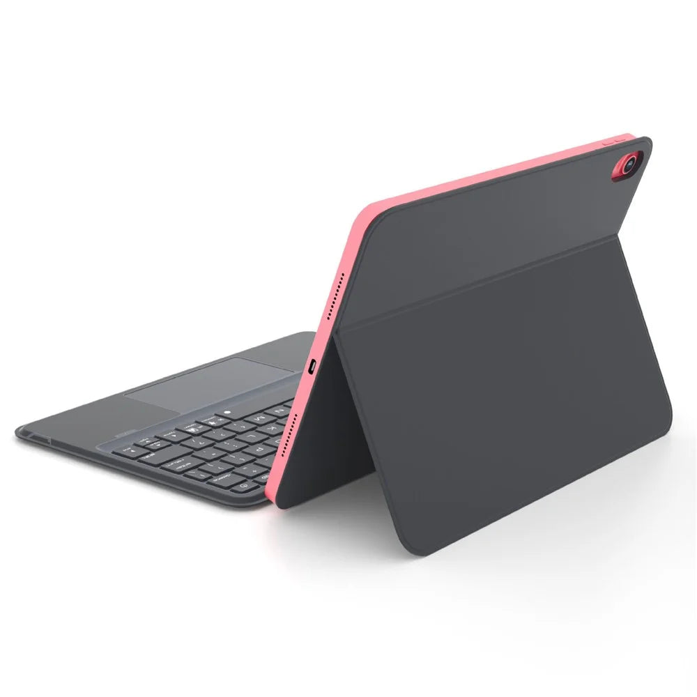 P109 For iPad (2025) / 10.9 (2022) Magnetic Bluetooth-Compatible Keyboard with Touchpad Backlit + Tablet Case - Black Grey - 5