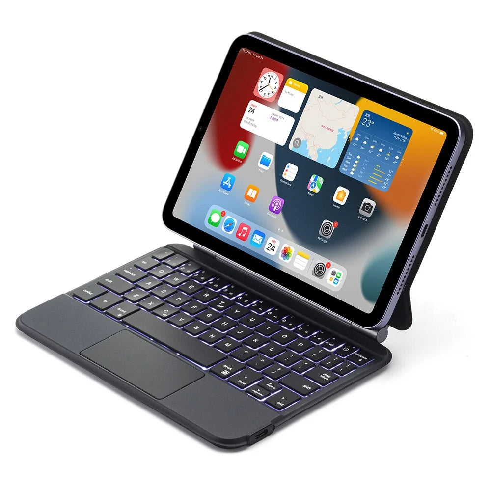 P83PRO For iPad mini (2024) / (2021) Magnetic Bluetooth-compatible Keyboard with Touchpad Backlit + Tablet Case - 3