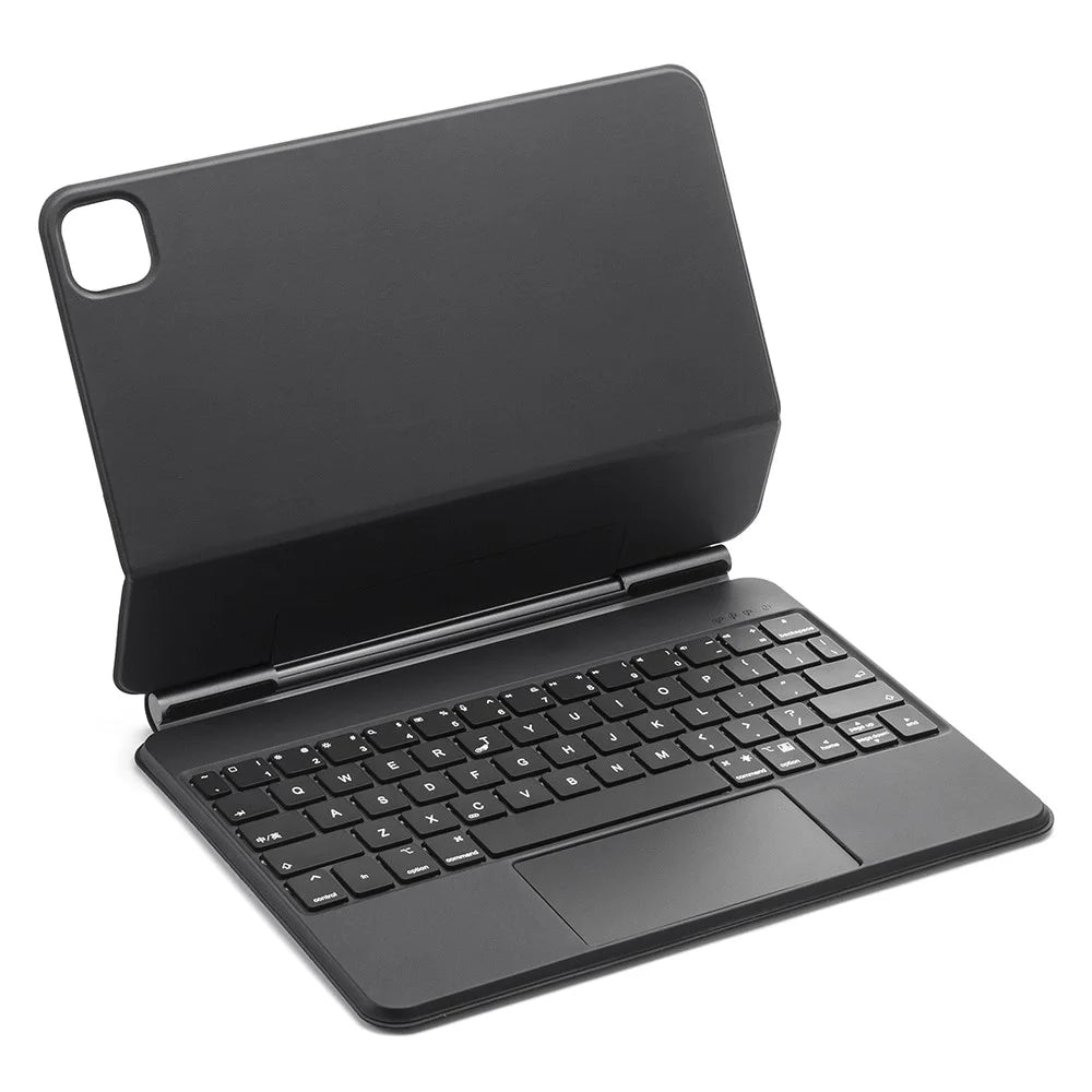 For iPad Pro 13 (2025) / (2024) Bluetooth-compatible Keyboard Magnetic Touchpad Keyboard with Tablet Case - Black - 1