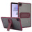 For Samsung Galaxy Tab A7 Lite 8.7-inch Case with Kickstand TPU + PC Skin-Touch Tablet Cover - Wine Red - 1