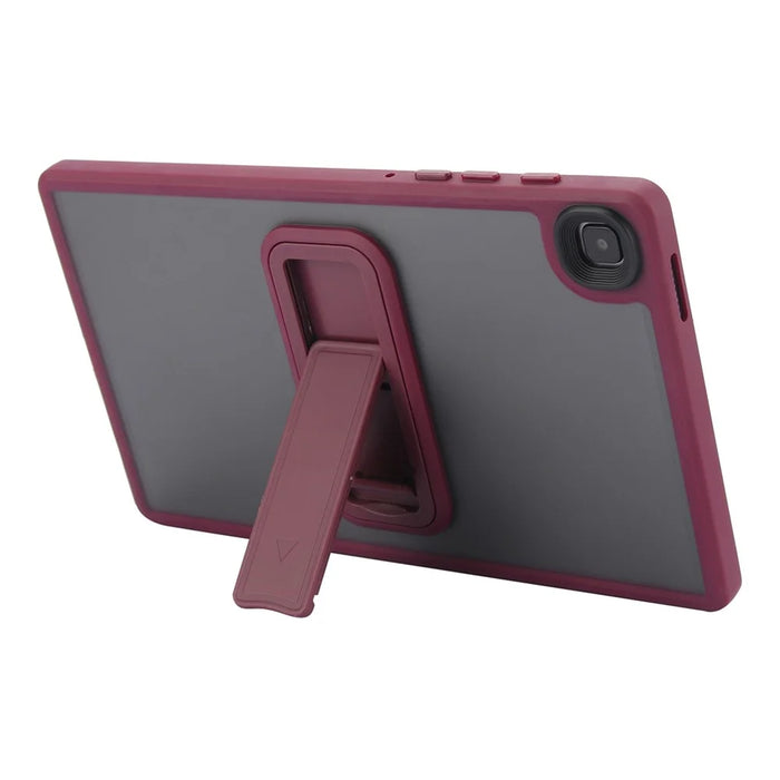 For Samsung Galaxy Tab A7 Lite 8.7-inch Case with Kickstand TPU + PC Skin-Touch Tablet Cover - Wine Red - 2