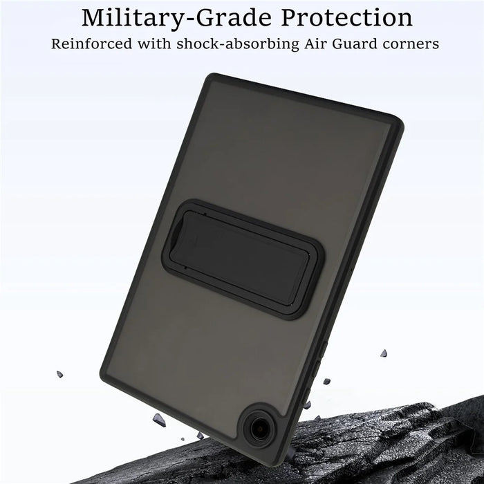 For Samsung Galaxy Tab A8 10.5 (2022) / (2021) Case with Kickstand TPU + PC Skin-Touch Tablet Cover - Black - 5