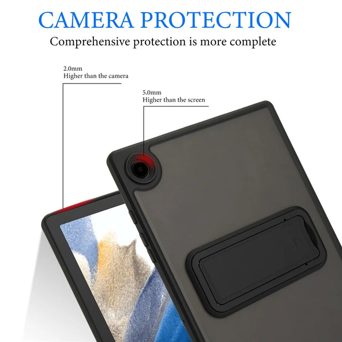 For Samsung Galaxy Tab A8 10.5 (2022) / (2021) Case with Kickstand TPU + PC Skin-Touch Tablet Cover - Black - 7