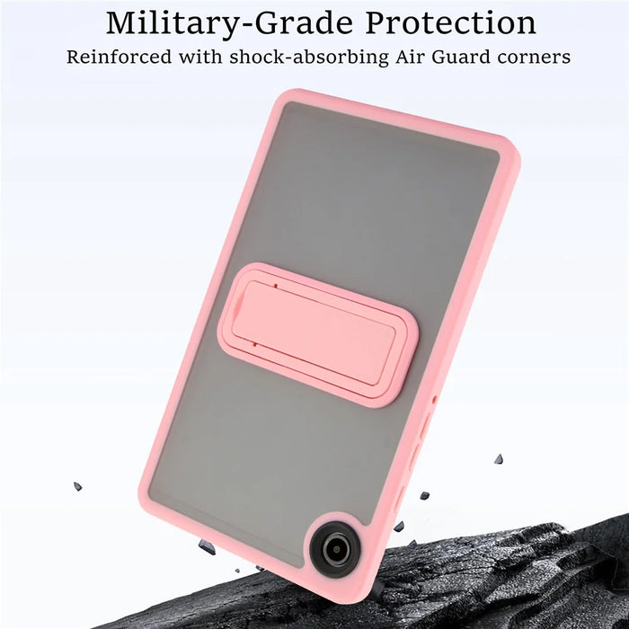 For Samsung Galaxy Tab A9 Case with Kickstand TPU + PC Skin-Touch Tablet Cover - Pink - 5