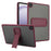 For Samsung Galaxy Tab A9+ Case with Kickstand TPU + PC Skin-Touch Tablet Cover - Wine Red - 1