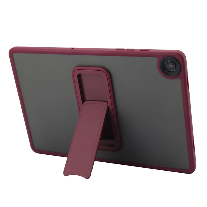 For Samsung Galaxy Tab A9+ Case with Kickstand TPU + PC Skin-Touch Tablet Cover - Wine Red - 2