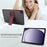 For Samsung Galaxy Tab A9+ Case with Kickstand TPU + PC Skin-Touch Tablet Cover - Wine Red - 6