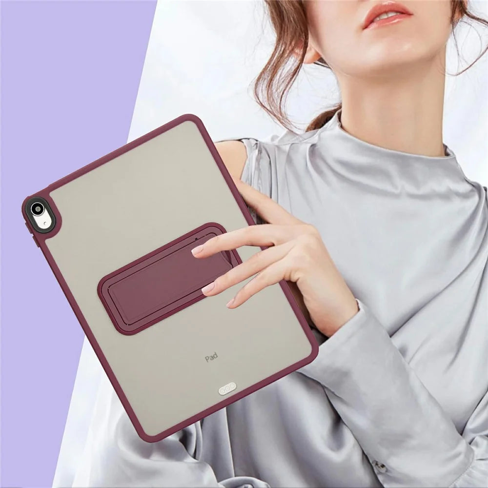 Tablet Case with Kickstand For iPad Air 11 (2026) / (2025) / (2024) / Air (2022) /  (2020) / iPad Pro 11-inch (2018) TPU + PC Skin-Touch Cover - Wine Red - 7