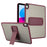 For iPad (2025) / 10.9 (2022) Case with Kickstand TPU + PC Skin-Touch Tablet Cover - Wine Red - 1