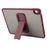 For iPad (2025) / 10.9 (2022) Case with Kickstand TPU + PC Skin-Touch Tablet Cover - Wine Red - 2