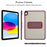 For iPad (2025) / 10.9 (2022) Case with Kickstand TPU + PC Skin-Touch Tablet Cover - Wine Red - 5
