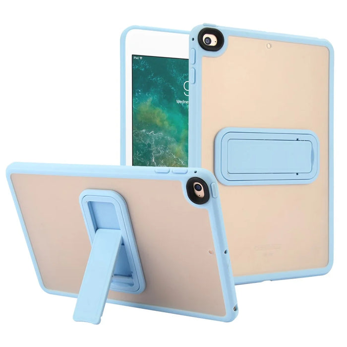 For iPad mini (2019) 7.9 Inch / mini 4 Case with Kickstand TPU + PC Skin-Touch Tablet Cover - Baby Blue - 1