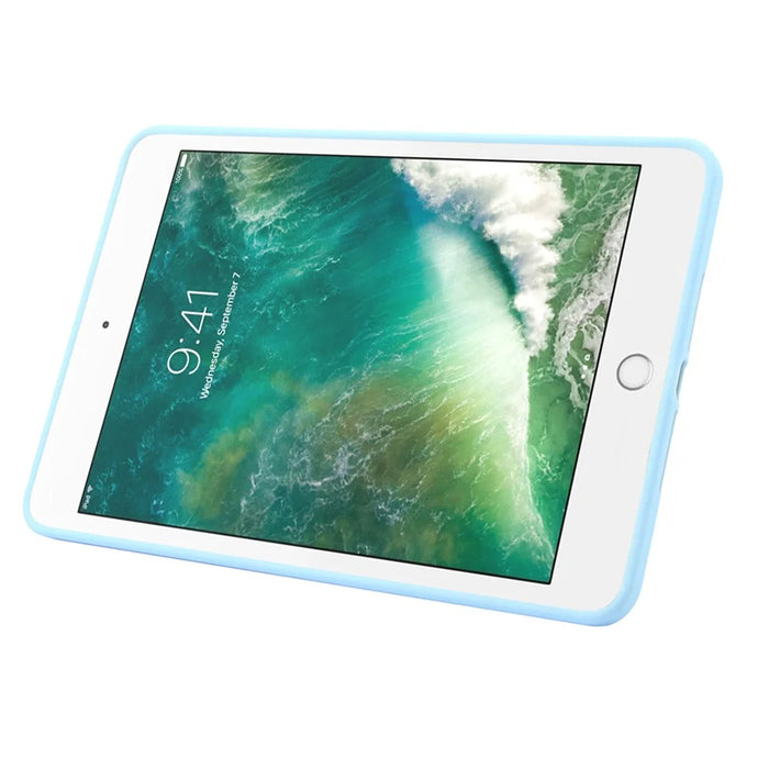 For iPad mini (2019) 7.9 Inch / mini 4 Case with Kickstand TPU + PC Skin-Touch Tablet Cover - Baby Blue - 3