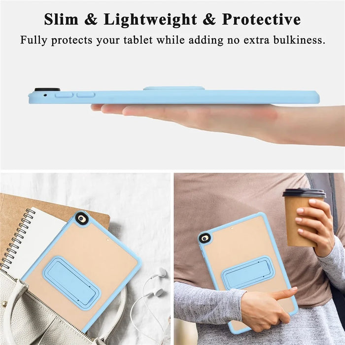 For iPad mini (2019) 7.9 Inch / mini 4 Case with Kickstand TPU + PC Skin-Touch Tablet Cover - Baby Blue - 4