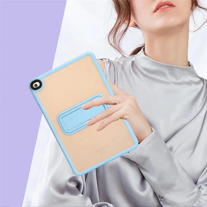 For iPad mini (2019) 7.9 Inch / mini 4 Case with Kickstand TPU + PC Skin-Touch Tablet Cover - Baby Blue - 6