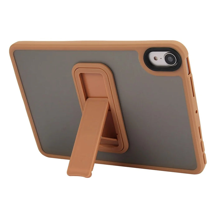 For iPad mini (2024) / (2021) Case with Kickstand TPU + PC Skin-Touch Tablet Cover - Desert Gold - 2