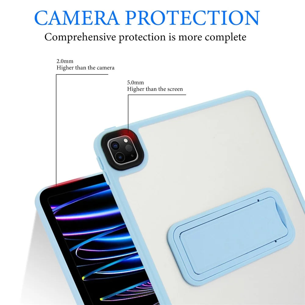 Tablet Case with Kickstand For iPad Pro 11 (2022) / (2021) / (2020) TPU + PC Skin-Touch Cover - Baby Blue - 7