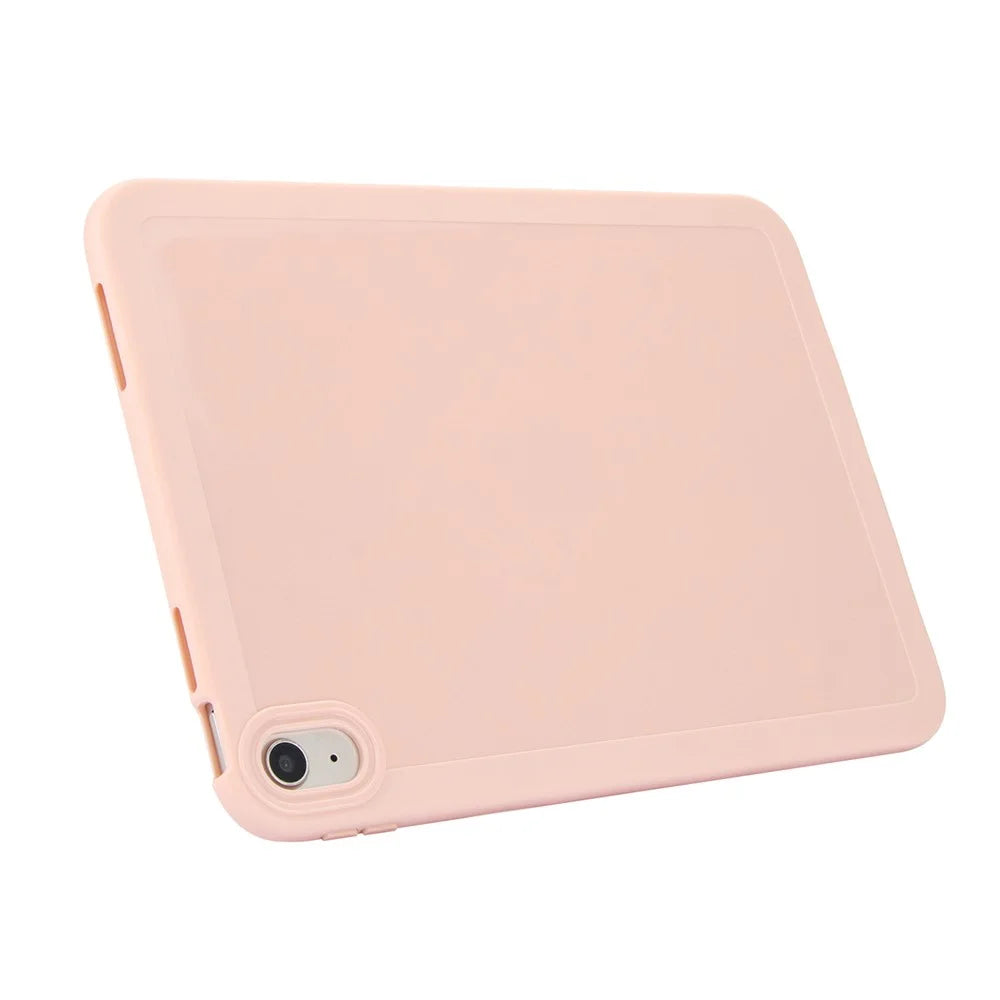 For iPad (2025) / 10.9 (2022) Case Solid Color Soft TPU Tablet Protective Cover - Pink - 2