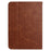 For 7-8 inch Universal Tablet Case Retro Cowhide Texture Leather Cover with Card Holder - Coffee - 6