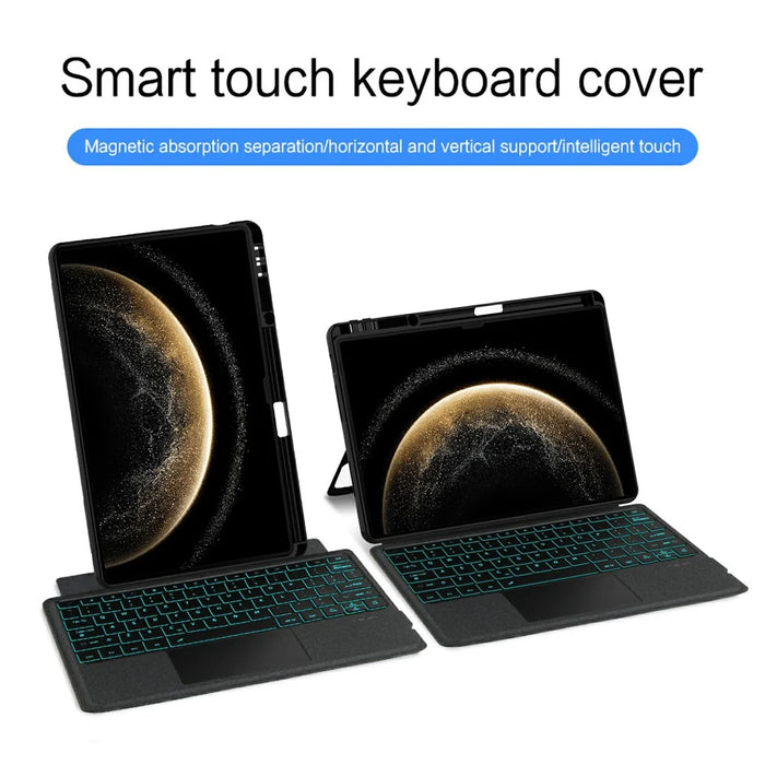 For Huawei MatePad Pro 13.2 (2025) Leather Case + Bluetooth-compatible Keyboard with Backlight Trackpad - 2