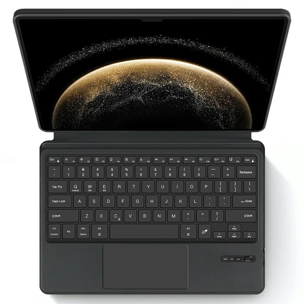 For Huawei MatePad Pro 13.2 (2025) Backlit Magnetic Bluetooth-compatible Keyboard Leather Stand Case, Arabic Version - 2