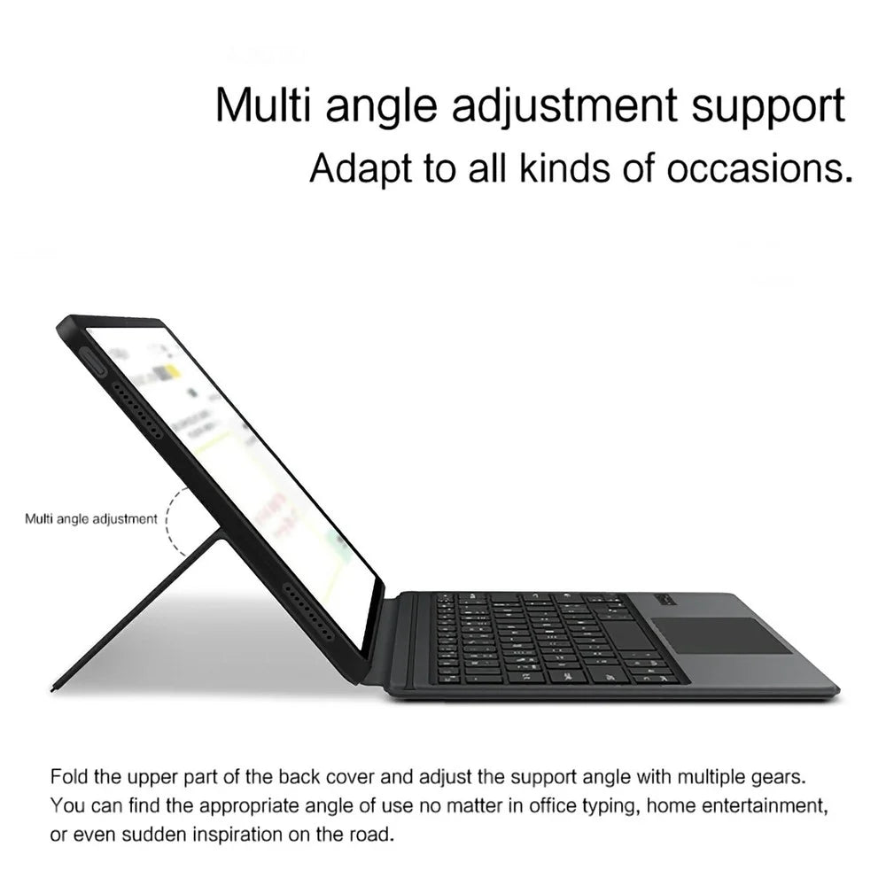 For Huawei MatePad Pro 13.2 (2025) Backlit Magnetic Bluetooth-compatible Keyboard Leather Stand Case, Arabic Version - 6