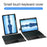 For Huawei Qingyun C7 (2nd Gen) Leather Case + Bluetooth-compatible Keyboard with Backlight Trackpad - 2