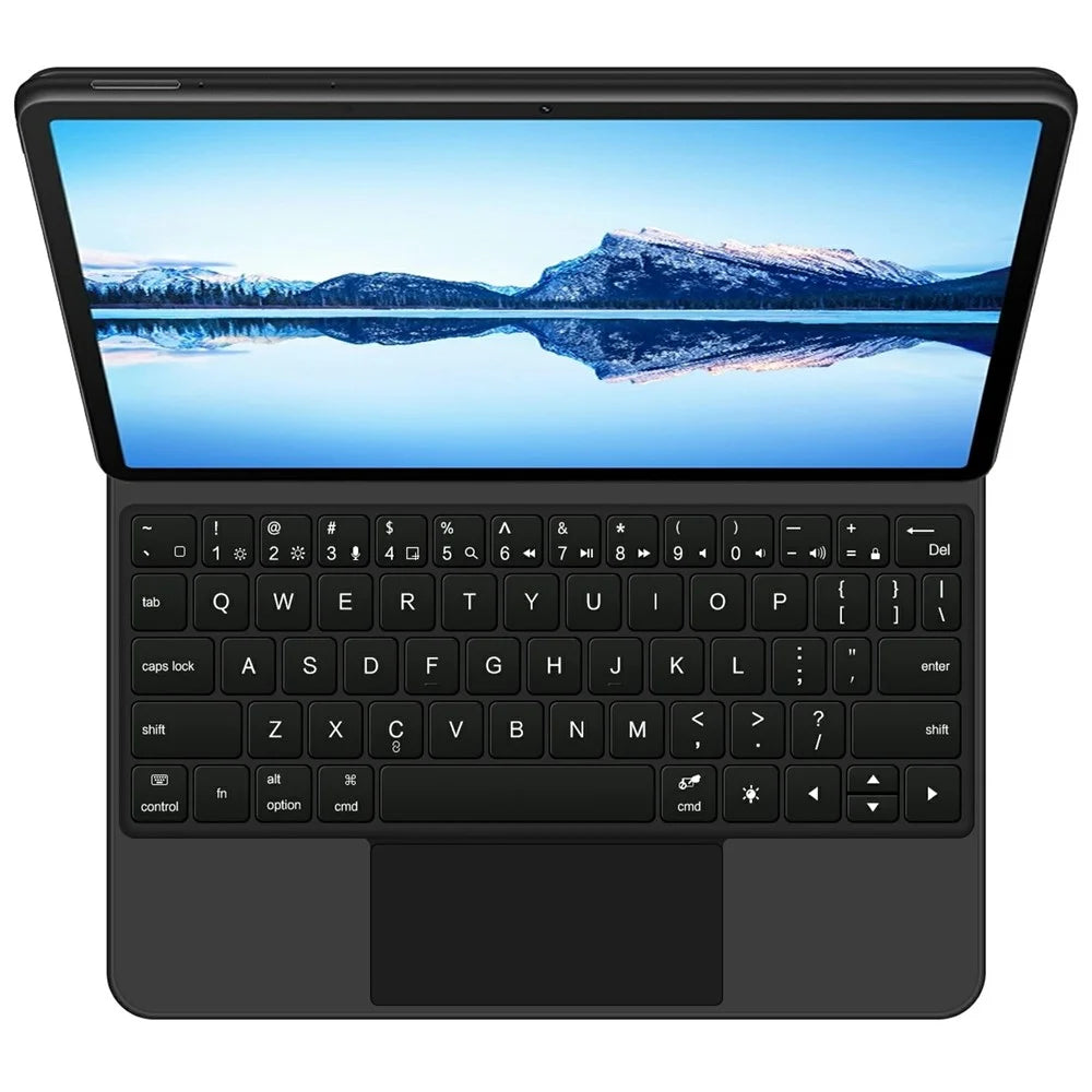 For Huawei Qingyun C7 (2nd Gen) Magnetic Floating Bluetooth-compatible Keyboard + Leather Tablet Case - 2